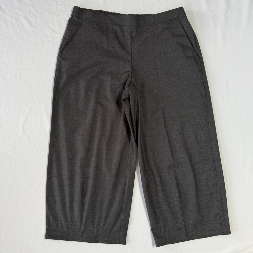 Eileen Fisher Charcoal Wide Leg Pants
